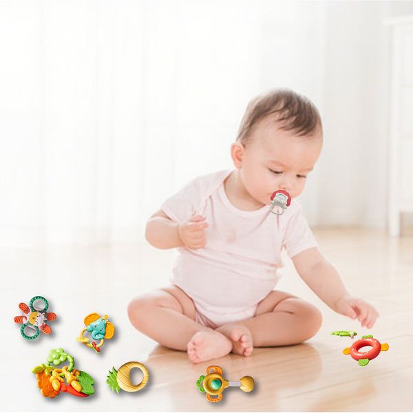 7PCs Baby Rattle Teether