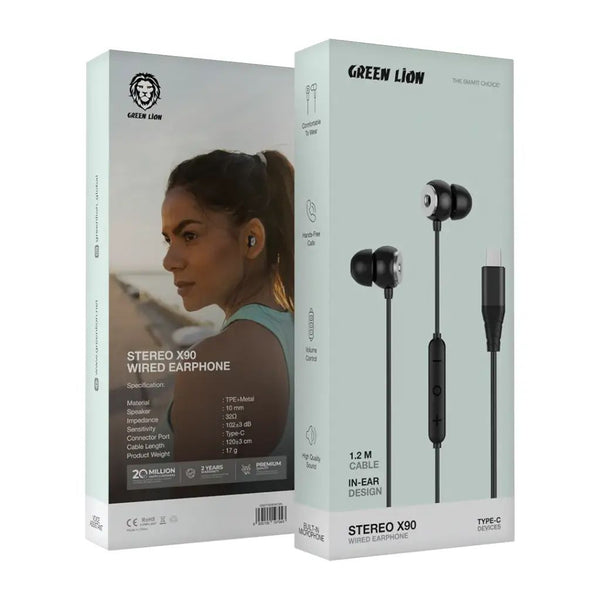 Green Lion Stereo X90 Type-C Wired Earphone