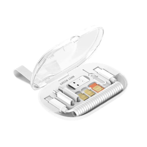 Green Lion 6 in 1 Multi Functional Data Cable Set - White