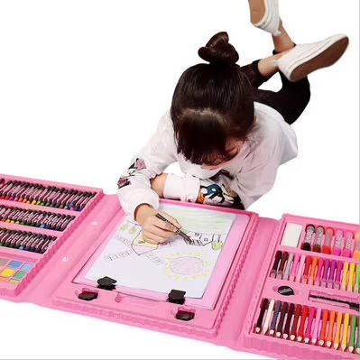 208PCs Coloring Set with Drawing Board