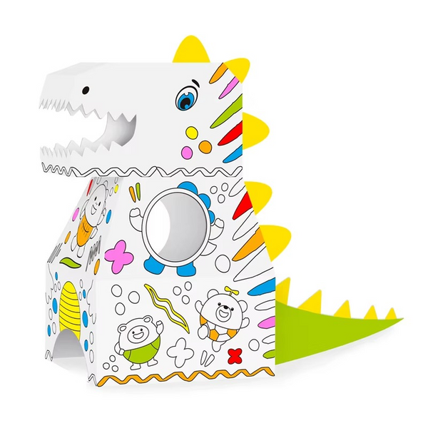 DIY Cardboard Doodle Wearable Dinosaur Painting Kit for Kids