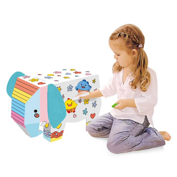 DIY 3D Elephant Cardboard Toys for Kids