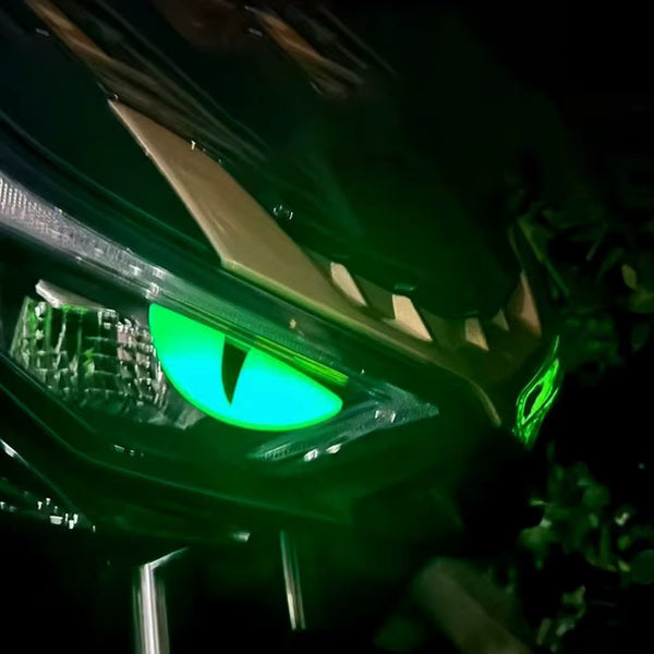 Colorful Luminous 3D Cat Eye Motorcycle Sticker Little Magic Eye for Motorcycle