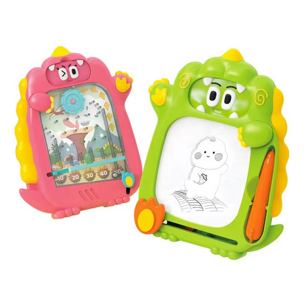 2 in 1 Cartoon Dinosaur Double Side Tabletop Game Learning Magnetic Writing Tablet