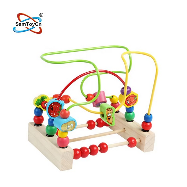 Educational Montessori Wooden Beaded Toy for Kids